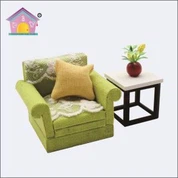 Miniatur Single Sofa Furniture Rumah Boneka